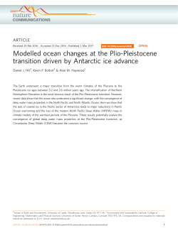 Modelled ocean changes at the Plio-Pleistocene transition driven by