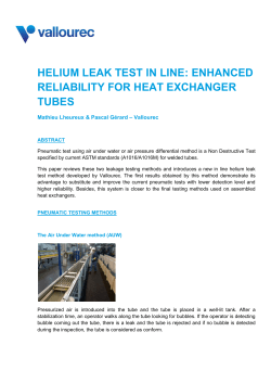 helium leak test in line