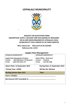 supply, delivery and offloading of groceries on as and when
