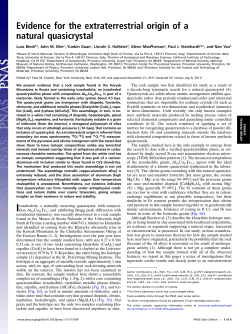 Evidence for the extraterrestrial origin of a natural quasicrystal