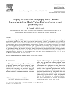 Imaging the subsurface stratigraphy in the Ubehebe ž