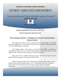 STUDENT ASSISTANCE DEPARTMENT