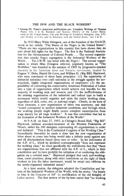The IWW and the black worker