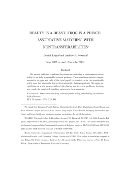 beauty is a beast, frog is a prince: assortative