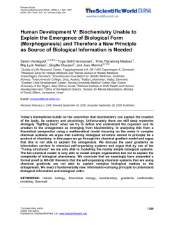 Human Development V: Biochemistry Unable to Explain the