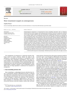 New treatment targets in osteoporosis - e
