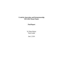 Creativity, Innovation, and Entrepreneurship 2013