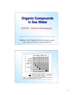 Organic Compounds in Sea Water