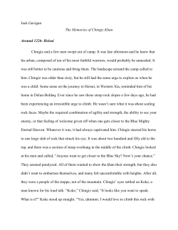 Jack Gavigan The Memories of Chingiz Khan Around 1226