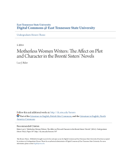 Motherless Women Writers: The Affect on Plot and Character in the