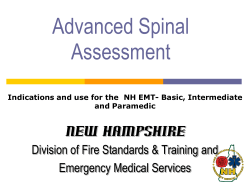 Advanced Spinal Assessment - NE EMS Institute