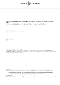 Tilburg University Proportionality, Equality, and Duality in