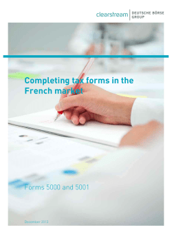 Completing tax forms in the French market