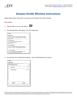 Amazon Kindle Wireless Instructions