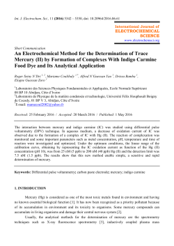 An Electrochemical Method for the Determination of Trace Mercury