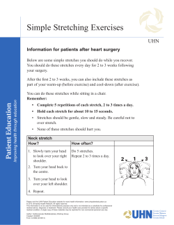 Simple Stretching Exercises - the University Health Network