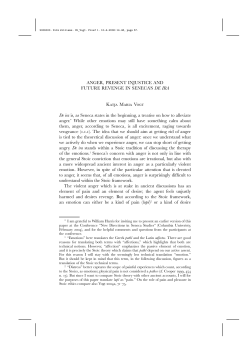 ANGER, PRESENT INJUSTICE AND FUTURE REVENGE IN