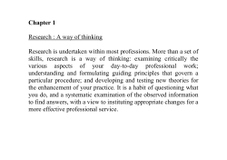 Introduction to research