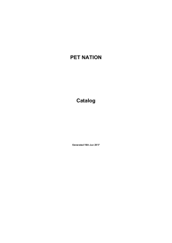 PET NATION Catalog