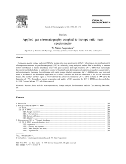 Applied gas chromatography coupled to isotope ratio mass