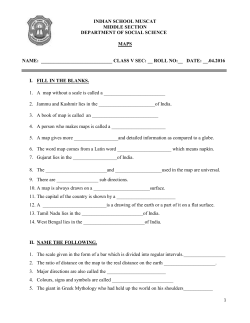 Class V-Social Studies-Maps &ndash; Our Guides W