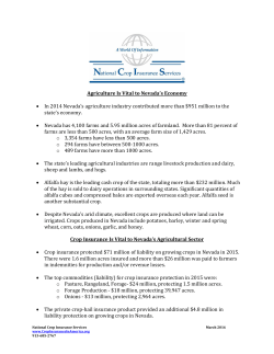 Nevada`s - Crop Insurance in America