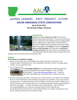 2017 Arkansas State Convention Information