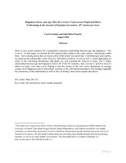 Happiness, Stress, and Age: How the U