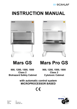 INSTRUCTION MANUAL Mars GS Mars Pro GS