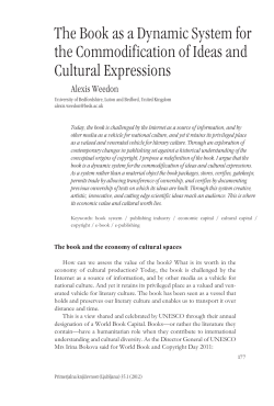 The Book as a Dynamic System for the Commodification of Ideas