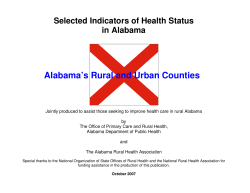 Alabama`s Rural and Urban Counties