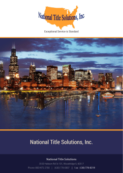 Brochure - National Title Solutions