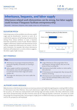 Inheritance, bequests, and labor supply