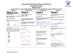 Calculation Policy stage e and f 2015