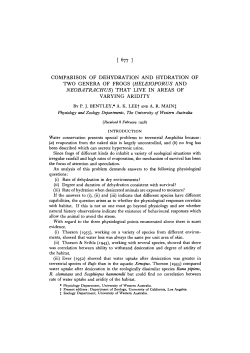 677 comparison of dehydration and hydration of two genera of frogs