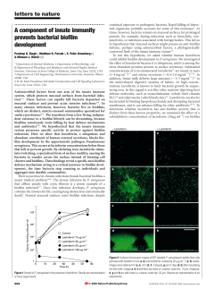 A component of innate immunity prevents bacterial