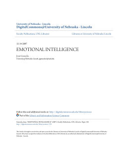 emotional intelligence - DigitalCommons@University of Nebraska