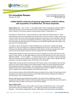 For Immediate Release