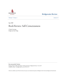 Book Review: Self-Consciousness - Virtual Commons