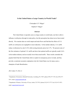 Is the United States a Large Country in World Trade?