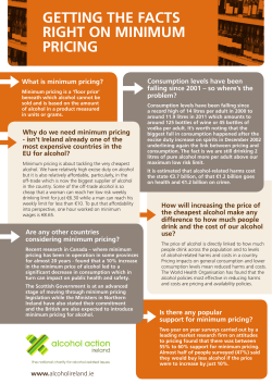 getting the facts right on minimum pricing