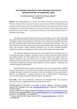 an economic analysis of crop insurance for potato inhassan