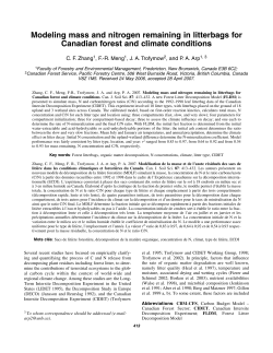 Modeling mass and nitrogen remaining in litterbags for