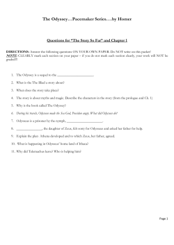 The Odyssey - Reading Ques
