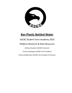 Ban Plastic Bottled Water
