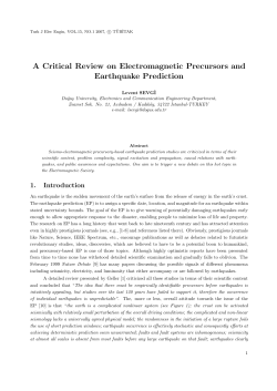 A Critical Review on Electromagnetic Precursors and Earthquake