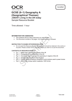 OCR GCSE (9-1) Geography A (J383/01) Living in the UK today