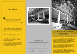 Centre for Modern Languages - Nanyang Technological University