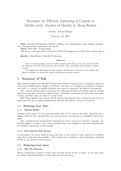Strategies for Efficient Authoring of Content in Middle