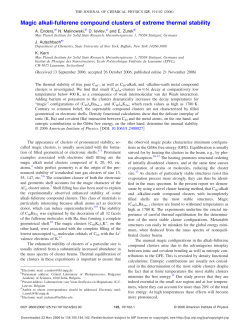 Magic alkali-fullerene compound clusters of extreme thermal stability